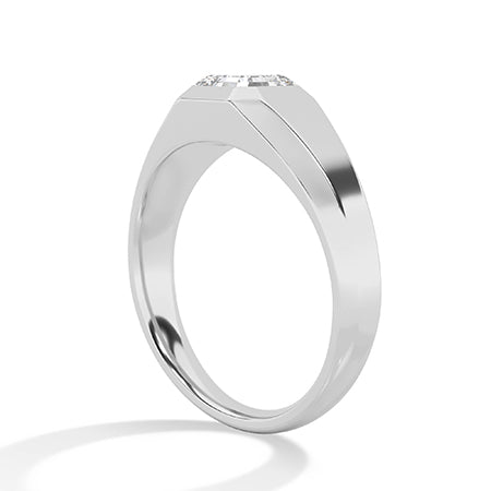 Asscher LG Diamond Ring in Rose Gold - Binson Diamonds Antwerp