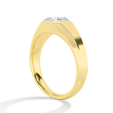 Asscher LG Diamond Ring in Rose Gold - Binson Diamonds Antwerp