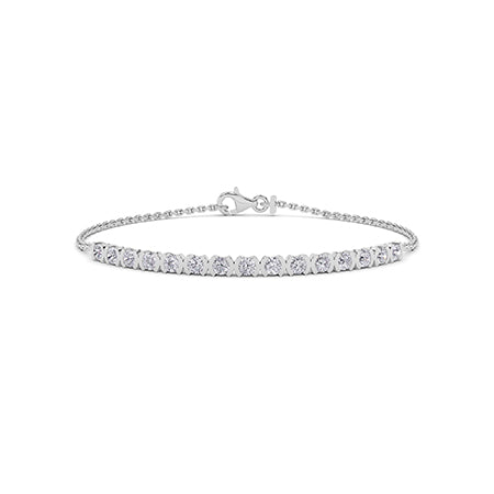 Round LG Diamond Bracelet in Yellow Gold - Binson Diamonds Antwerp