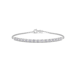 Round LG Diamond Bracelet in Yellow Gold - Binson Diamonds Antwerp