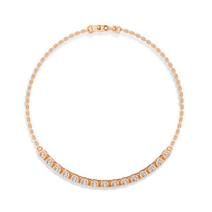 Round LG Diamond Bracelet in Rose Gold - Binson Diamonds Antwerp