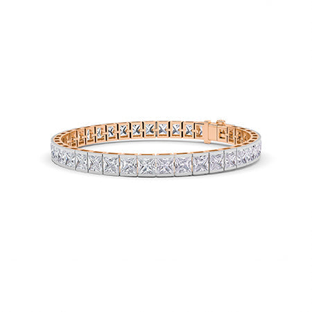 LG Diamond Bracelet in White Gold - Binson Diamonds Antwerp