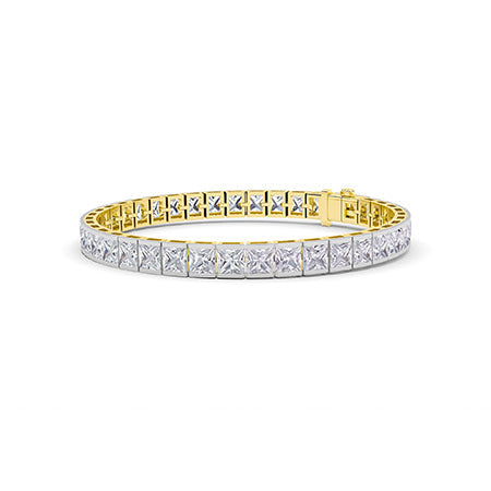 LG Diamond Bracelet in White Gold - Binson Diamonds Antwerp