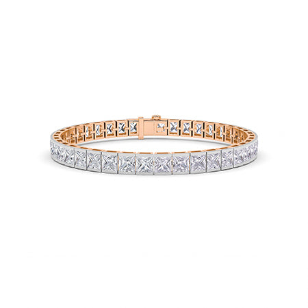 LG Diamond Bracelet in White Gold - Binson Diamonds Antwerp