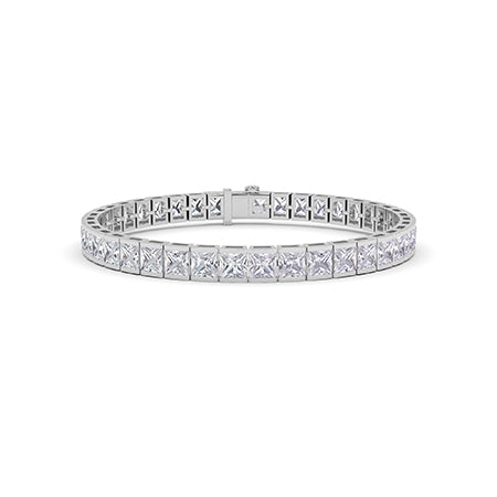 LG Diamond Bracelet in White Gold - Binson Diamonds Antwerp