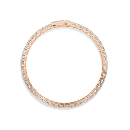 LG Diamond Bracelet in White Gold - Binson Diamonds Antwerp