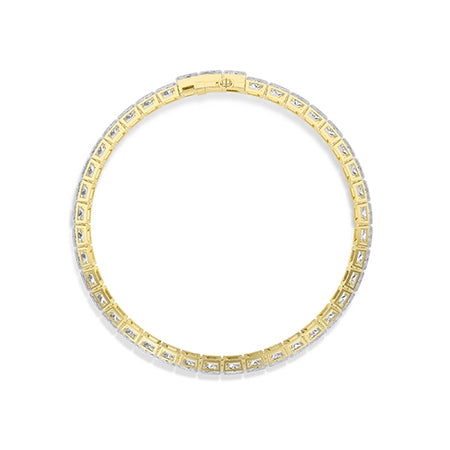 LG Diamond Bracelet in White Gold - Binson Diamonds Antwerp