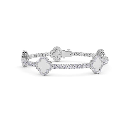 Round LG Diamond Bracelet in Rose Gold - Binson Diamonds Antwerp