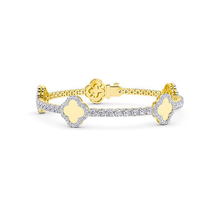 Round LG Diamond Bracelet in Rose Gold - Binson Diamonds Antwerp