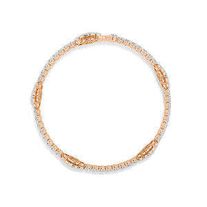 Round LG Diamond Bracelet in White Gold - Binson Diamonds Antwerp