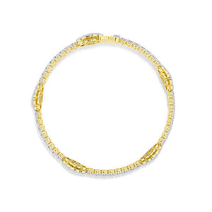 Round LG Diamond Bracelet in Rose Gold - Binson Diamonds Antwerp