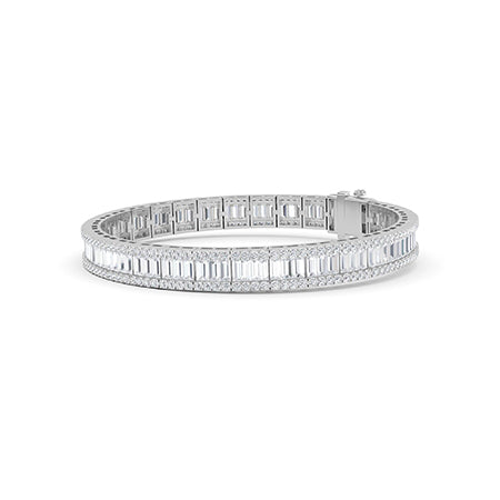 Baguette LG Diamond Bracelet in Yellow Gold - Binson Diamonds Antwerp