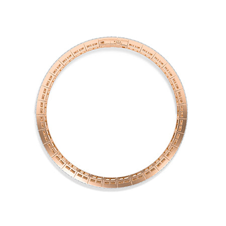 Baguette LG Diamond Bracelet in White Gold - Binson Diamonds Antwerp