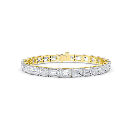 Emerald LG Diamond Bracelet in Rose Gold - Binson Diamonds Antwerp