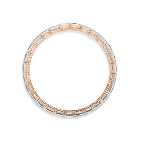 Emerald LG Diamond Bracelet in Rose Gold - Binson Diamonds Antwerp
