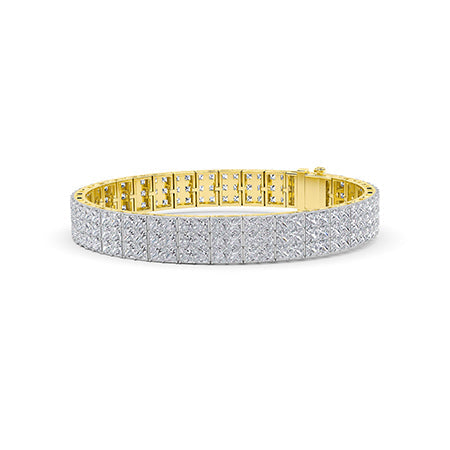 Princess LG Diamond Bracelet in White Gold - Binson Diamonds Antwerp