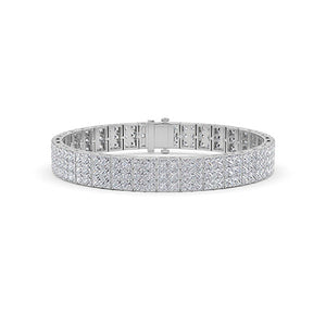 Princess LG Diamond Bracelet in Yellow Gold - Binson Diamonds Antwerp