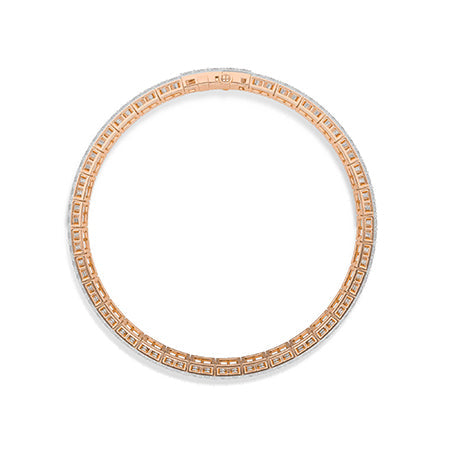 Princess LG Diamond Bracelet in Yellow Gold - Binson Diamonds Antwerp
