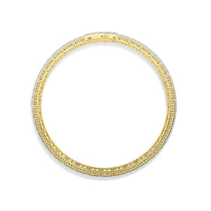 Princess Lab-Grown Diamond Bracelet in 18K yellow gold, top view