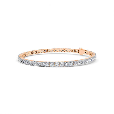 Round LG Diamond Bracelet in White Gold - Binson Diamonds Antwerp