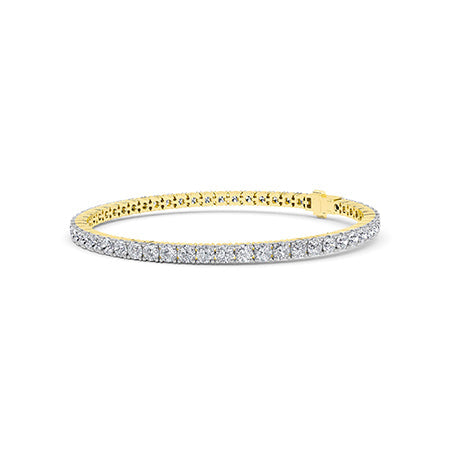 Round LG Diamond Bracelet in White Gold - Binson Diamonds Antwerp
