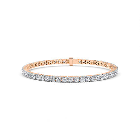 Round LG Diamond Bracelet in White Gold - Binson Diamonds Antwerp