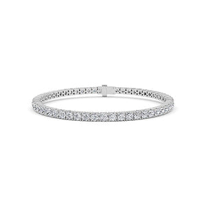 Round LG Diamond Bracelet in White Gold - Binson Diamonds Antwerp
