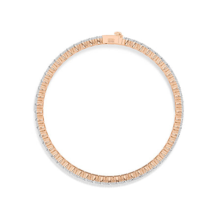 Round LG Diamond Bracelet in White Gold - Binson Diamonds Antwerp