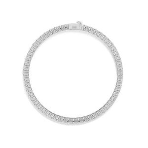 Round LG Diamond Bracelet in White Gold - Binson Diamonds Antwerp