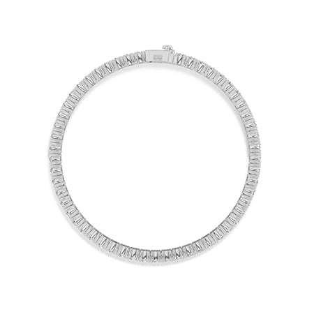 Round LG Diamond Bracelet in White Gold - Binson Diamonds Antwerp