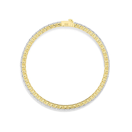 Round LG Diamond Bracelet in White Gold - Binson Diamonds Antwerp