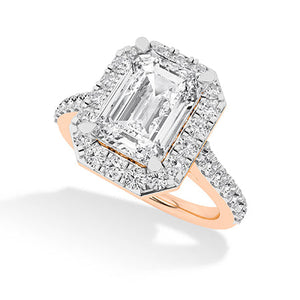 Emerald LG Diamond Ring in White Gold - Binson Diamonds Antwerp