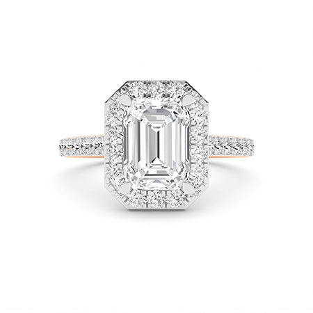 Emerald LG Diamond Ring in White Gold - Binson Diamonds Antwerp