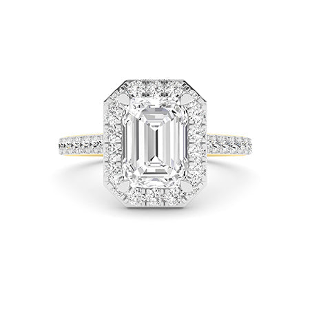 Emerald LG Diamond Ring in White Gold - Binson Diamonds Antwerp