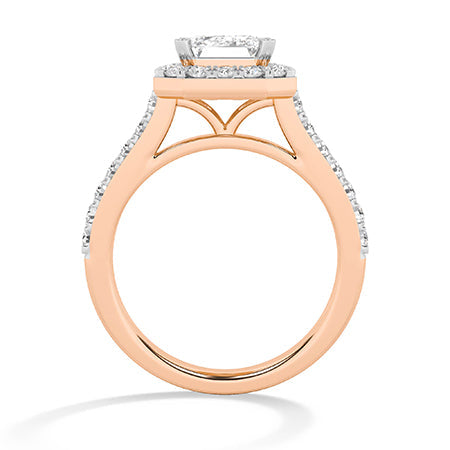 Emerald LG Diamond Ring in Yellow Gold - Binson Diamonds Antwerp