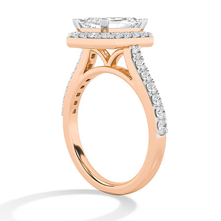 Emerald LG Diamond Ring in White Gold - Binson Diamonds Antwerp