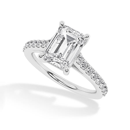 Emerald LG Diamond Ring in Yellow Gold - Binson Diamonds Antwerp