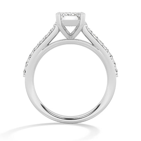 Emerald LG Diamond Ring in Yellow Gold - Binson Diamonds Antwerp