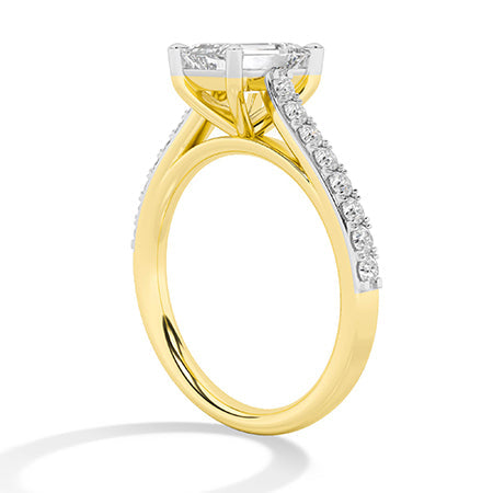 Emerald LG Diamond Ring in Rose Gold - Binson Diamonds Antwerp