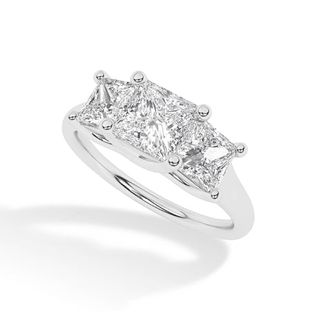 Princess LG Diamond Ring in Rose Gold - Binson Diamonds Antwerp