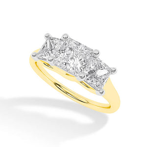 Princess LG Diamond Ring in Rose Gold - Binson Diamonds Antwerp