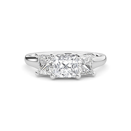 Princess LG Diamond Ring in Rose Gold - Binson Diamonds Antwerp