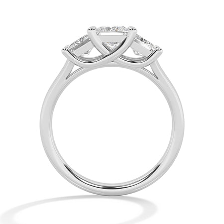 Princess LG Diamond Ring in Yellow Gold - Binson Diamonds Antwerp