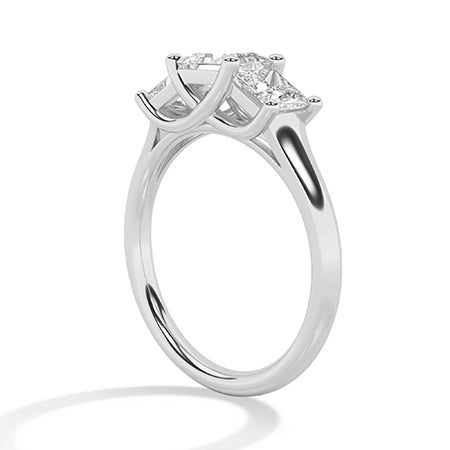 Princess LG Diamond Ring in Rose Gold - Binson Diamonds Antwerp