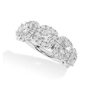 Round Lab-Grown Diamond Ring in 18K white gold, angled view