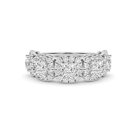 Round LG Diamond Ring in White Gold - Binson Diamonds Antwerp