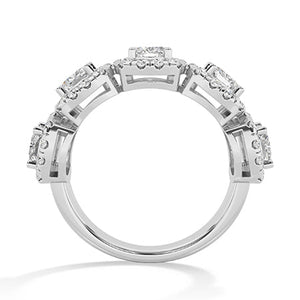 Round Lab-Grown Diamond Ring in 18K white gold, front view