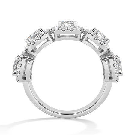 Round LG Diamond Ring in White Gold - Binson Diamonds Antwerp