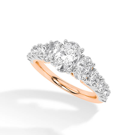 Oval LG Diamond Ring in White Gold - Binson Diamonds Antwerp