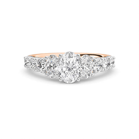 Oval LG Diamond Ring in Yellow Gold - Binson Diamonds Antwerp